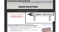 Desktop Screenshot of aaronsolicitors.com