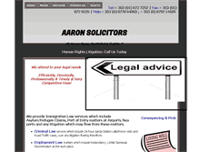 Tablet Screenshot of aaronsolicitors.com